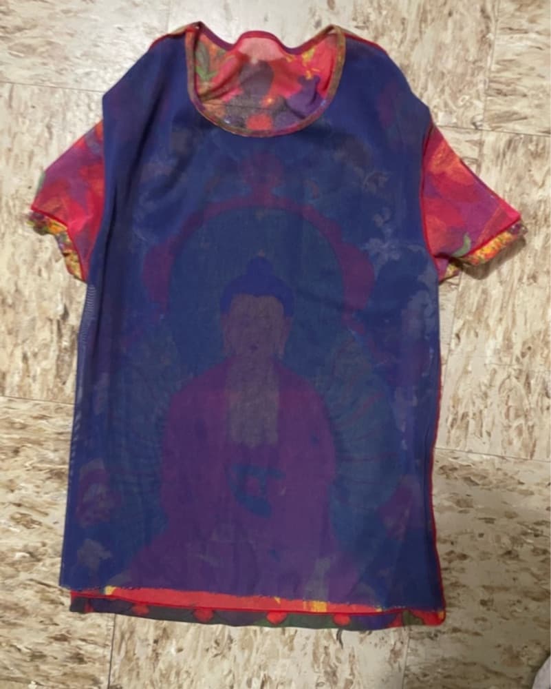 Vivienne Tam Mesh Printed Buddha Top - Image 6