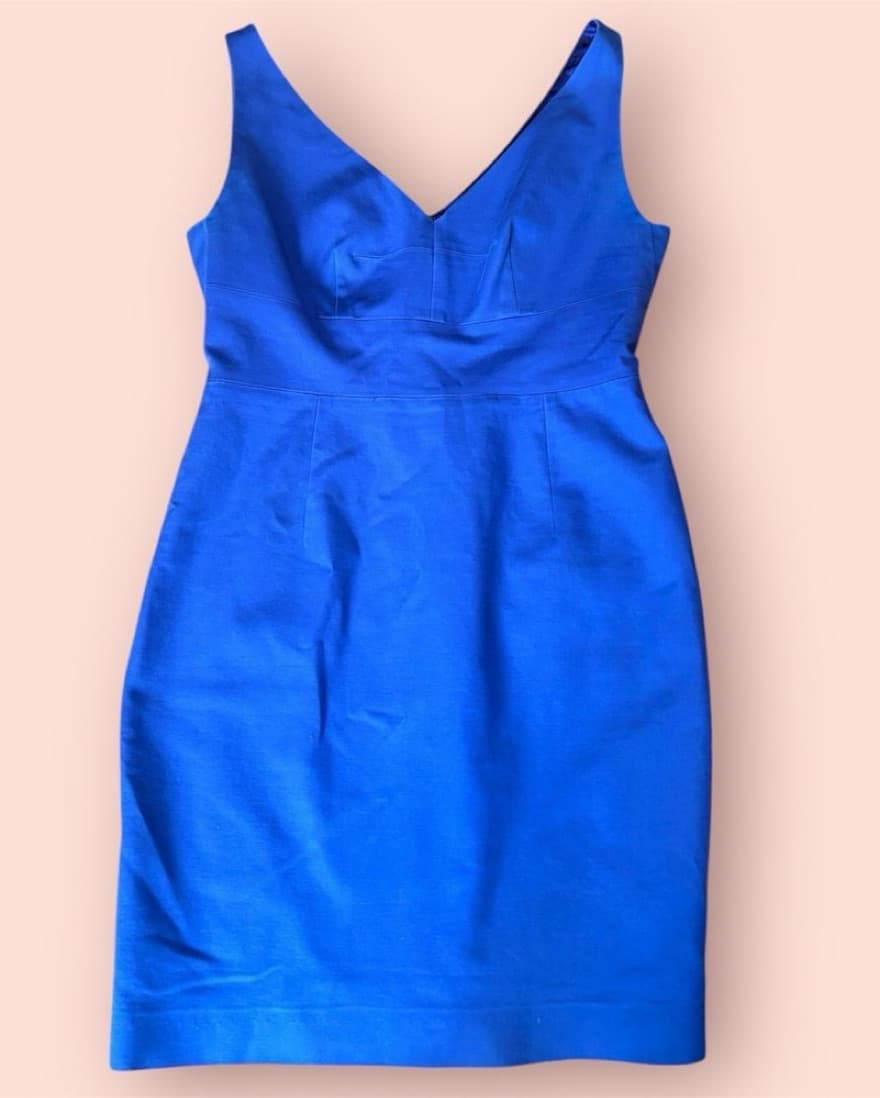 ELIE TAHARI INDIGO 1990s MINI DRESS - Image 2