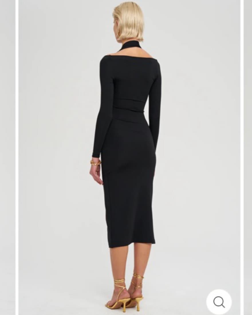 iamnotbasic Black Formal Midi Dress - Image 3