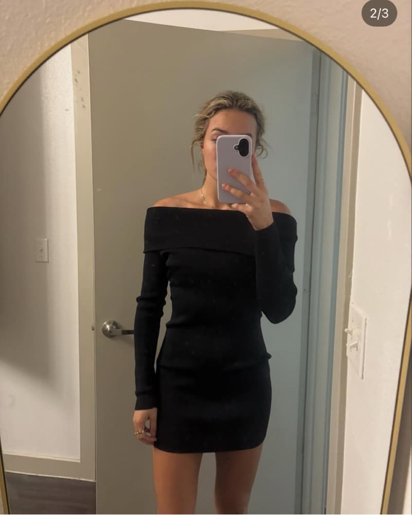 Black Alexis Strapless Dress - Image 2