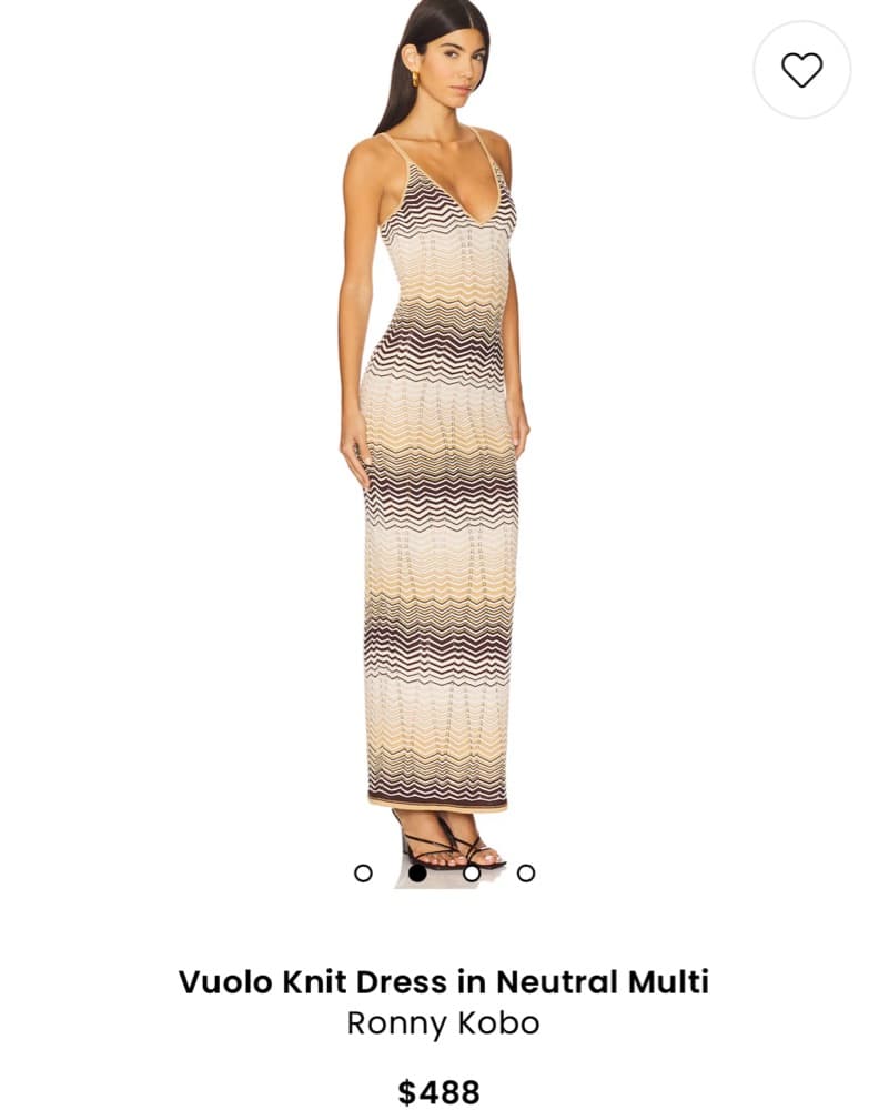 Vuolo Knit Dress in Neutral Multi - Image 2