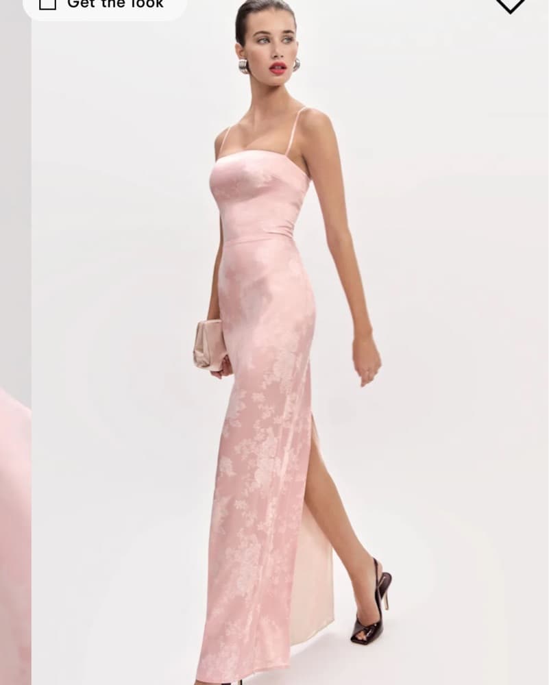 Reformation Frankie Dress In Powder Pink - Image 3