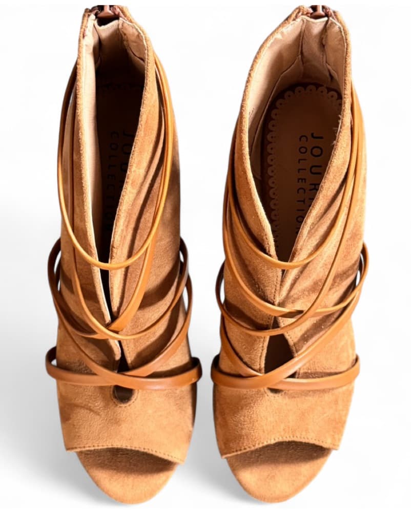 Chic Suede Lace-Up Stilettos  - Image 2