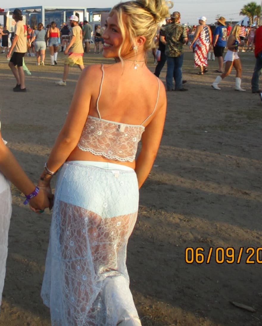 blue lace tank top  - Image 3