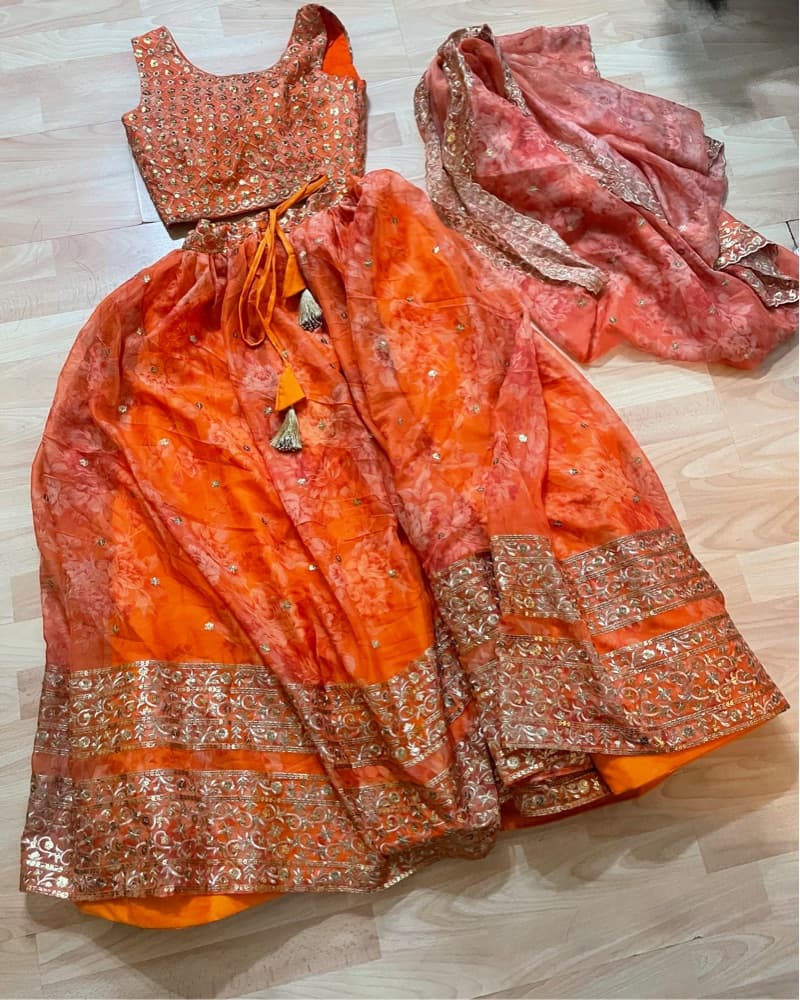 Orange Lehenga Set - Image 2