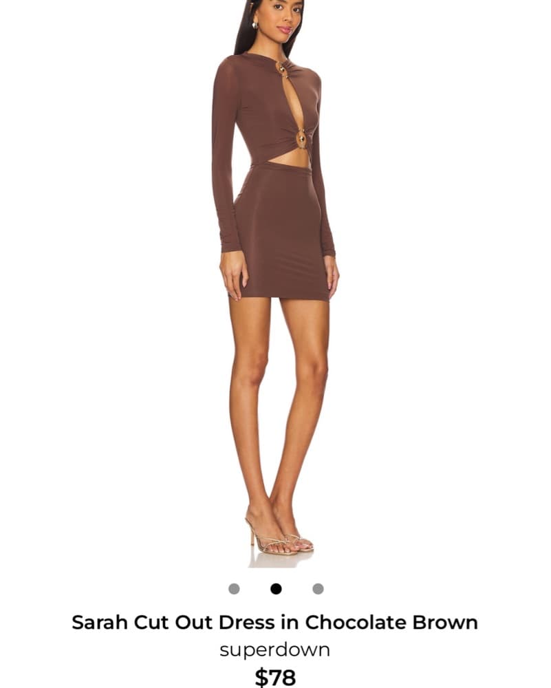 Revolve superdown Brown Cutout Dress  - Image 2