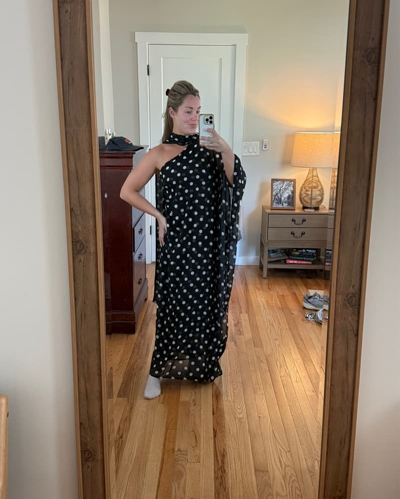 Sash Polka Dot Maxi Dress - Image 1