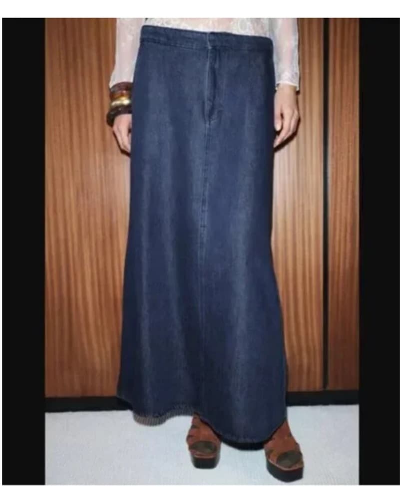 Denim Midi Skirt - Image 4