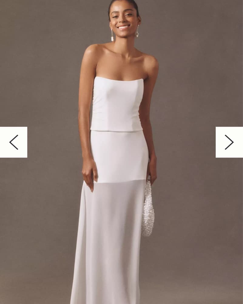  Strapless Corset & Sheer Maxi Skirt Set - Image 3