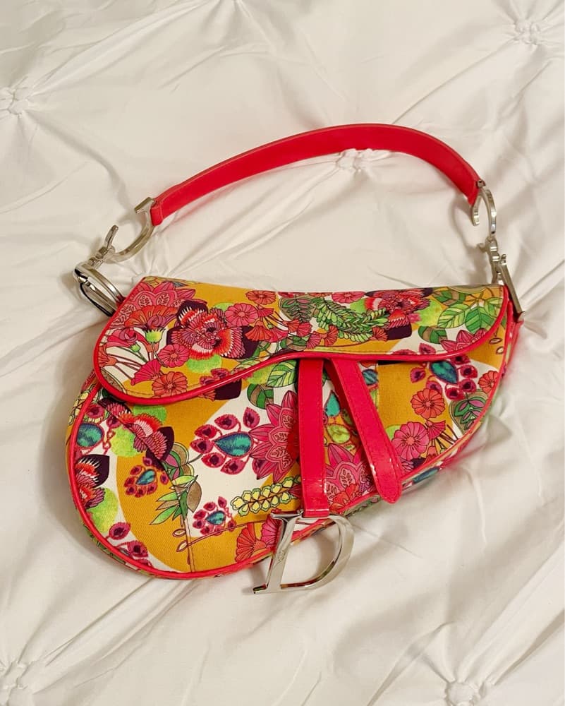 Floral Dior Saddle Bag - Image 3