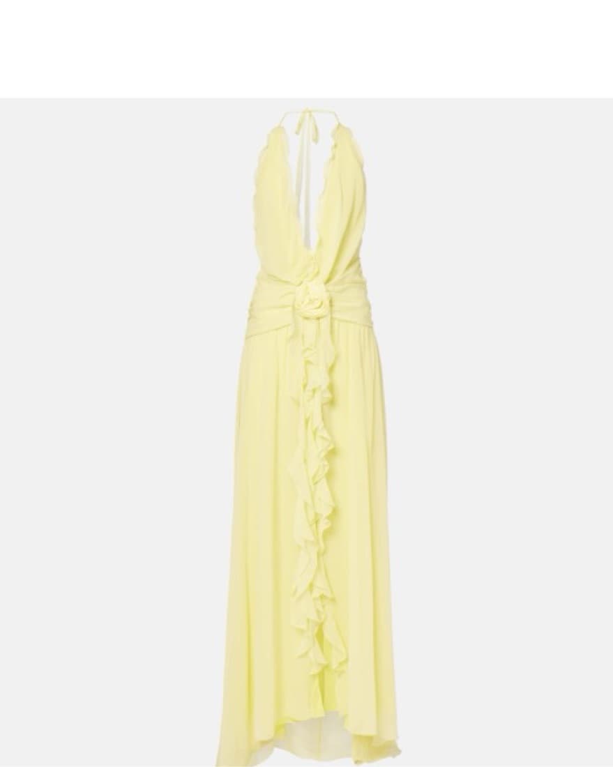 BLUMARINE RUFFLE YELLOW DRESS - Image 1
