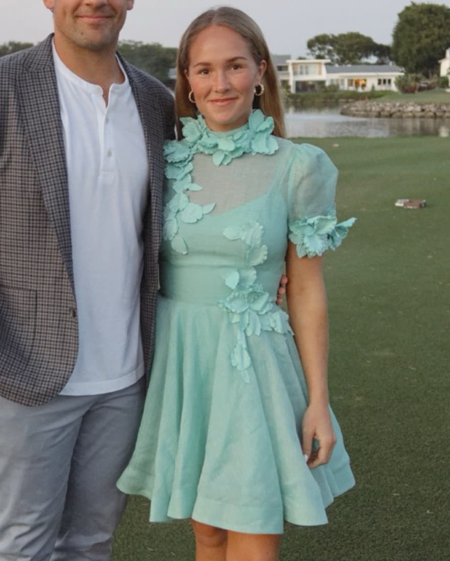 Zimmermann Green/Blue Linen Mini Dress - Image 6