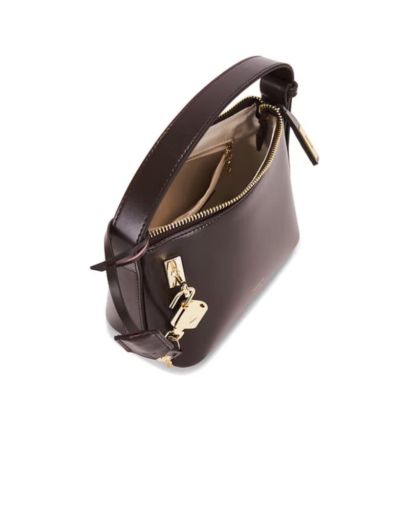 Mini Hobo Bag In Brown And Gold - Image 2