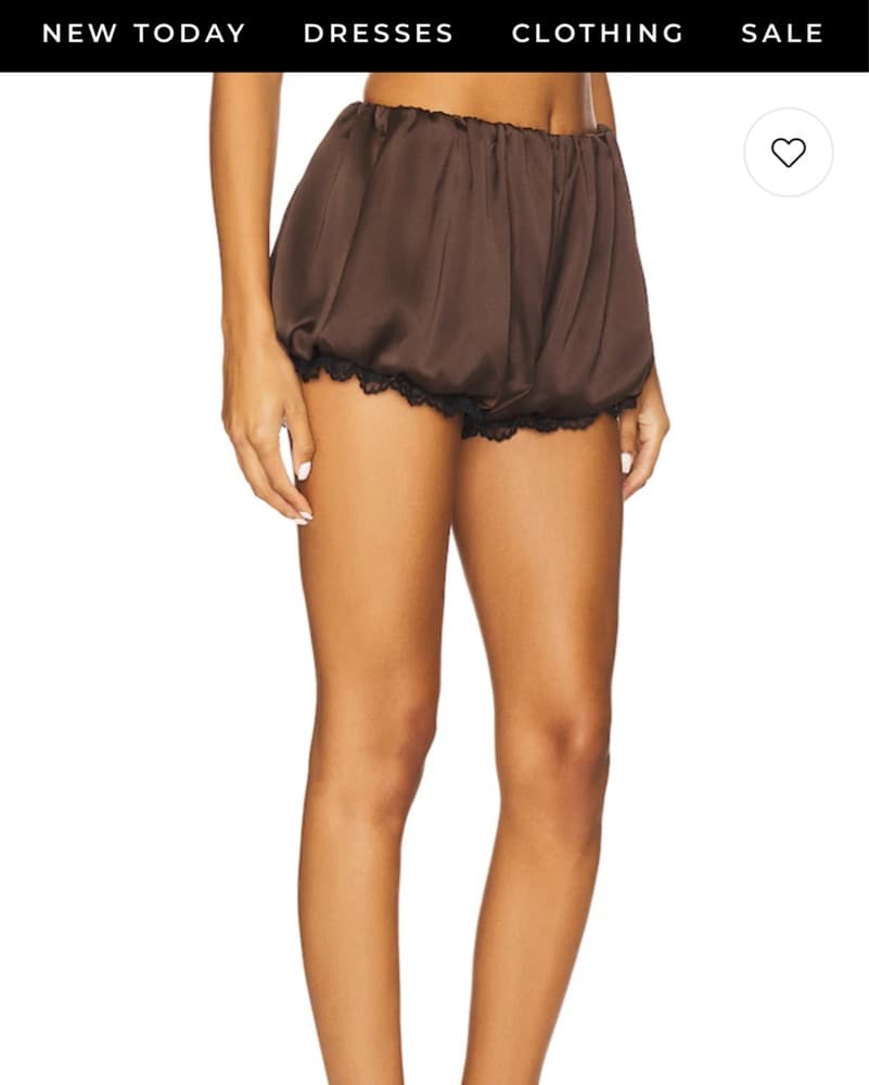 Seroya Chocolate Satin Shorts - Image 2