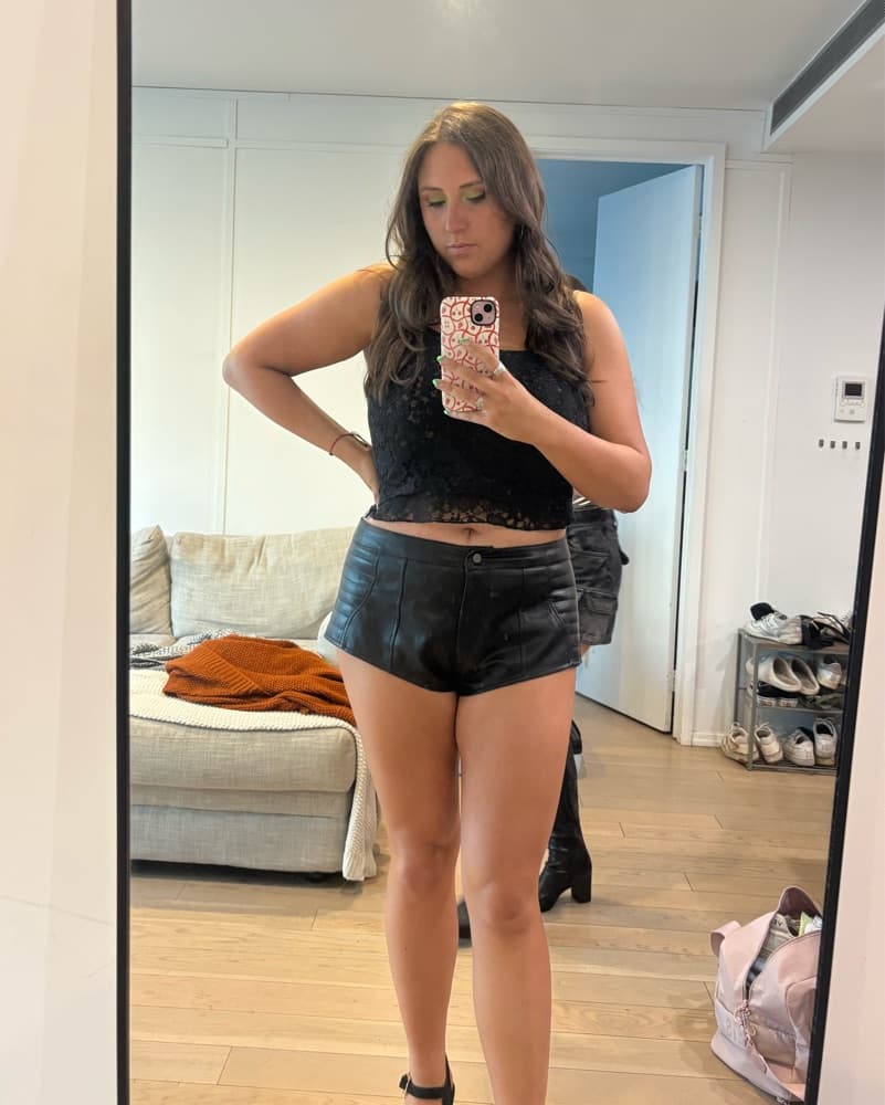 Chic Faux Leather Shorts - Image 2