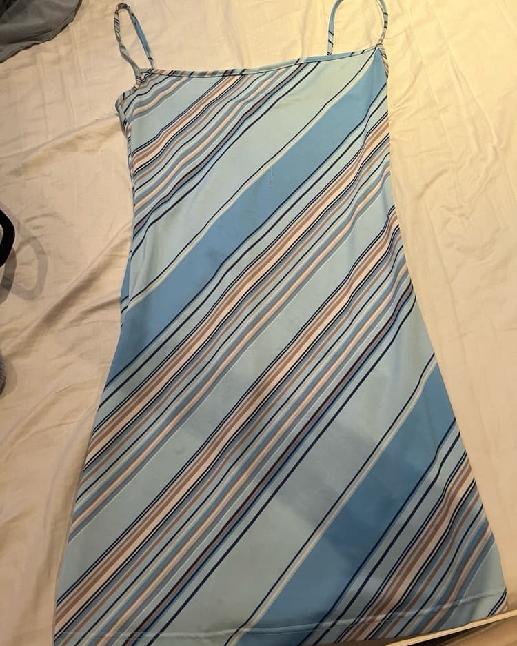 Blue Striped Dress - Image 2