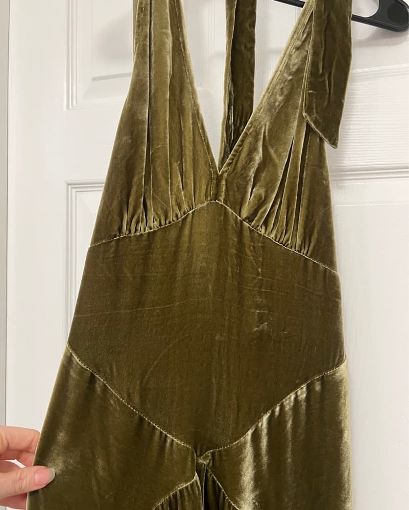 Reformation Velvet Midi Dress - Image 3