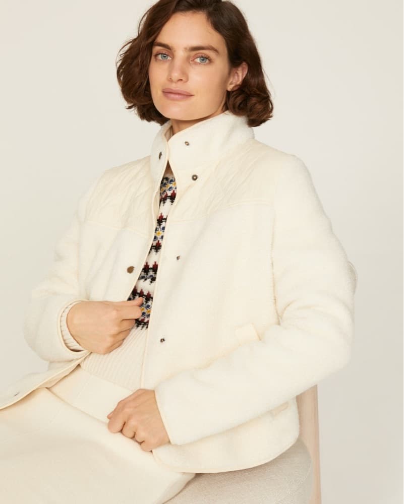 Barbour Cozy Ivory Fleece/Sherpa Jacket - Image 2