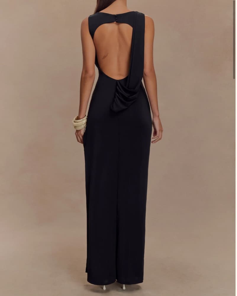 Meshki Henley Slinky Drape Maxi Dress - Image 5