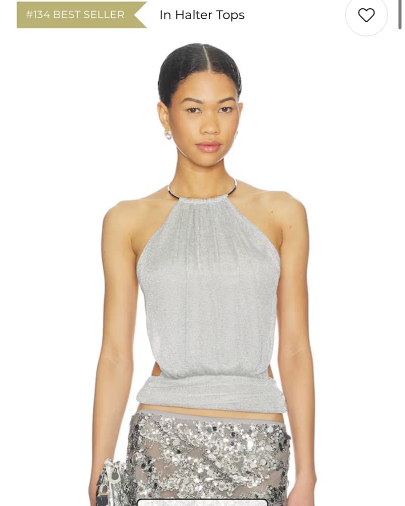 Silver Metallic top - Image 1