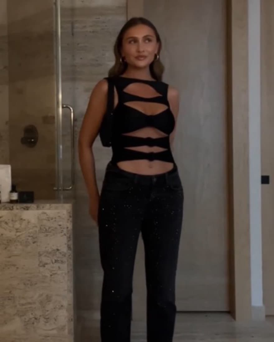 ASOS black cutout swimsuit - Image 2