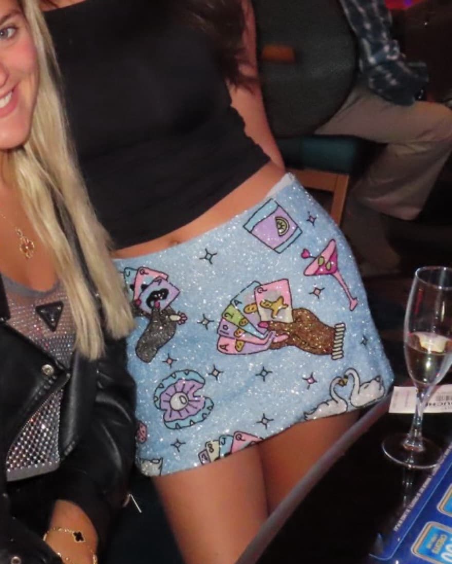 Oceanus vegas Skirt In Blue  - Image 2