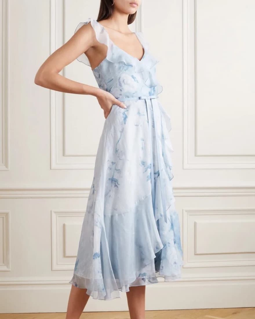 SOLD: marchesa romantic blue dress  - Image 2