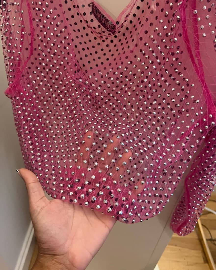 pink sequin top - Image 4