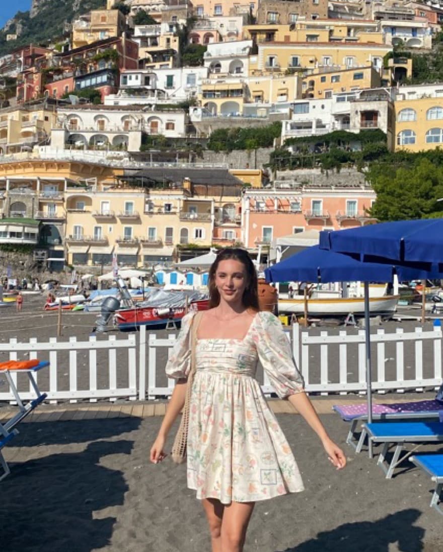 Capri Print White Dress - Image 3