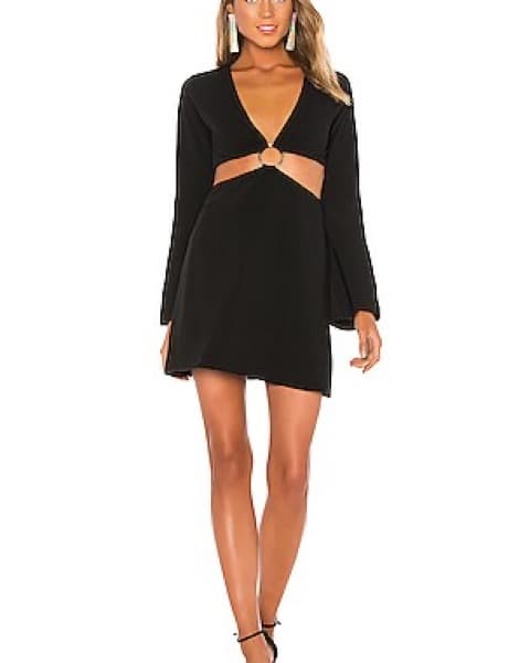 Cinq A Sept Black Cutout Dress - Image 1