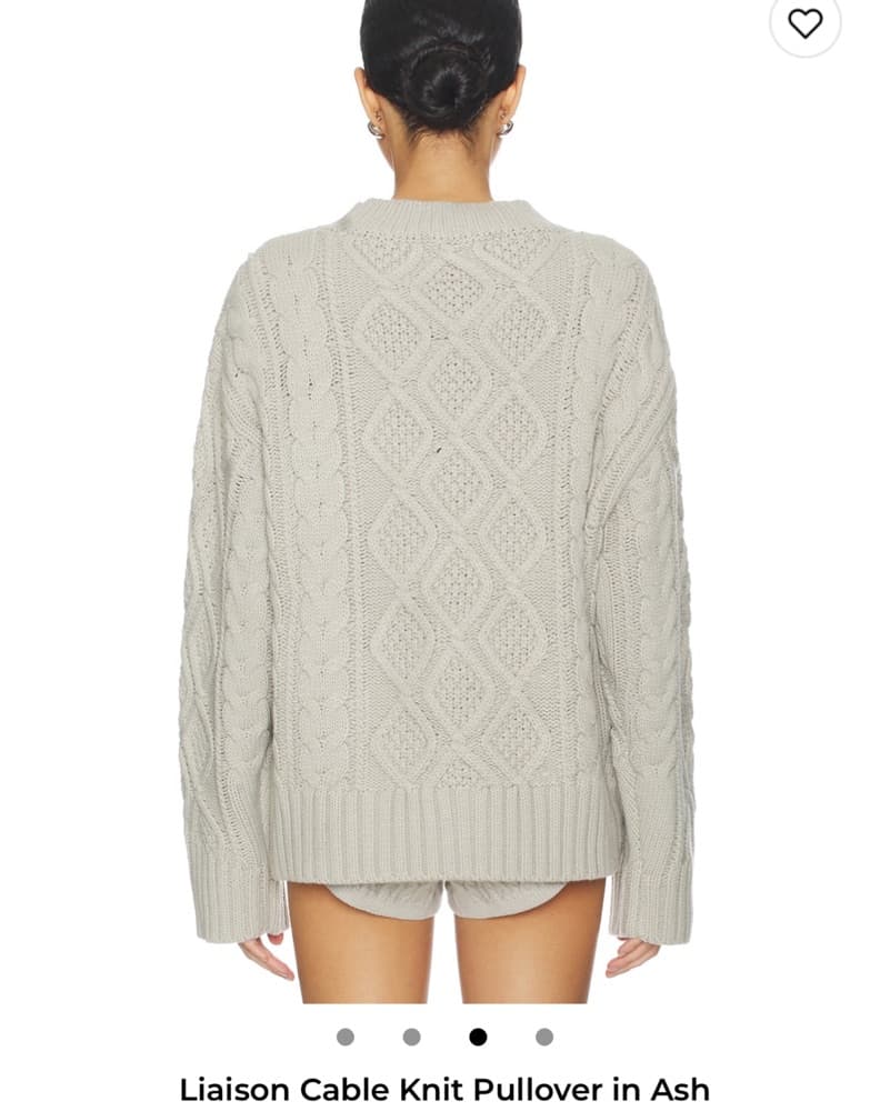 Gray Knit Pullover Sweater  - Image 3