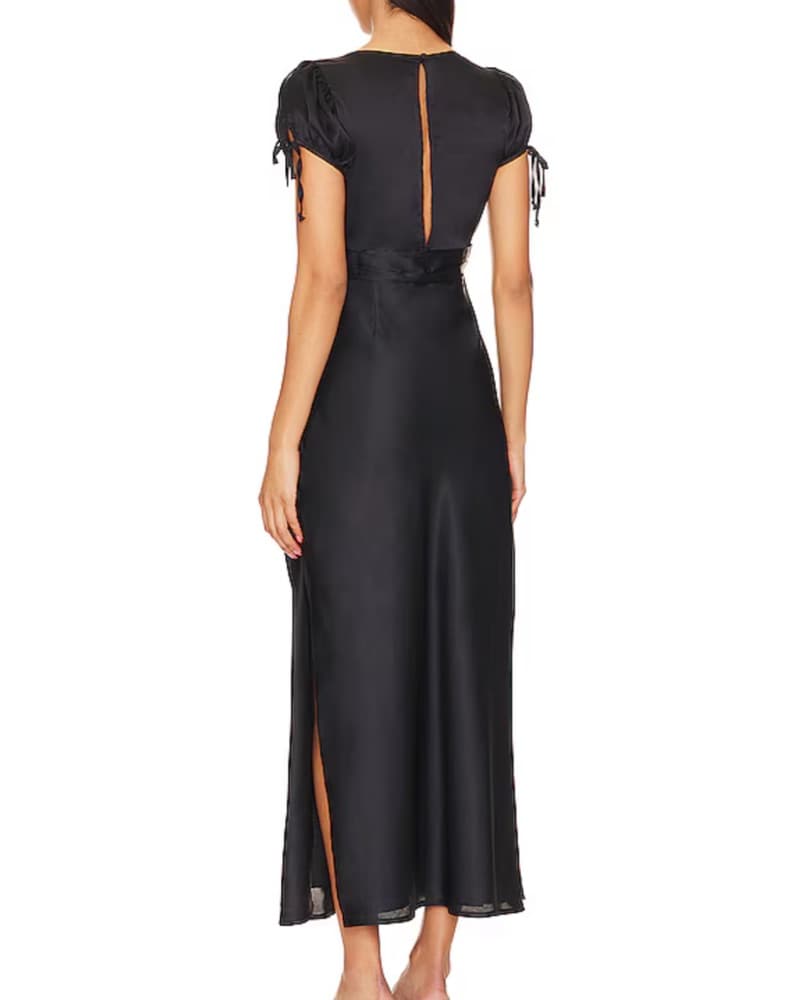 Free People Black Cooper Midi Dress - Image 2