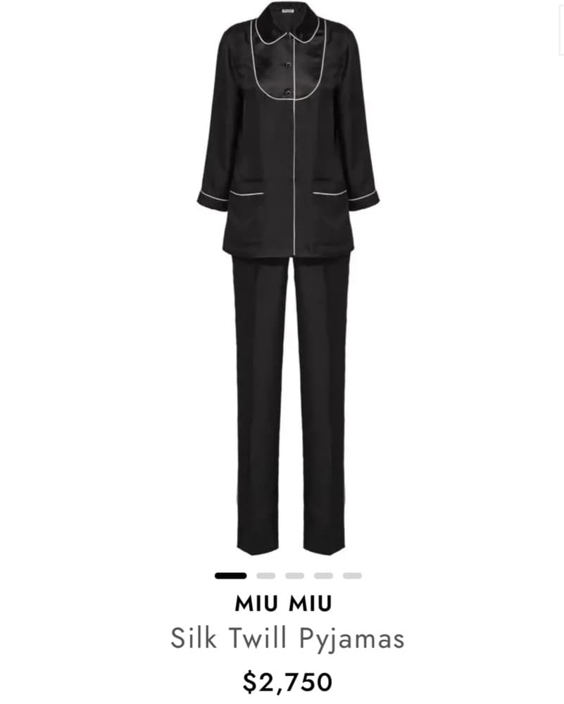 Miu Miu Silk Twill Pajamas Set - Image 1