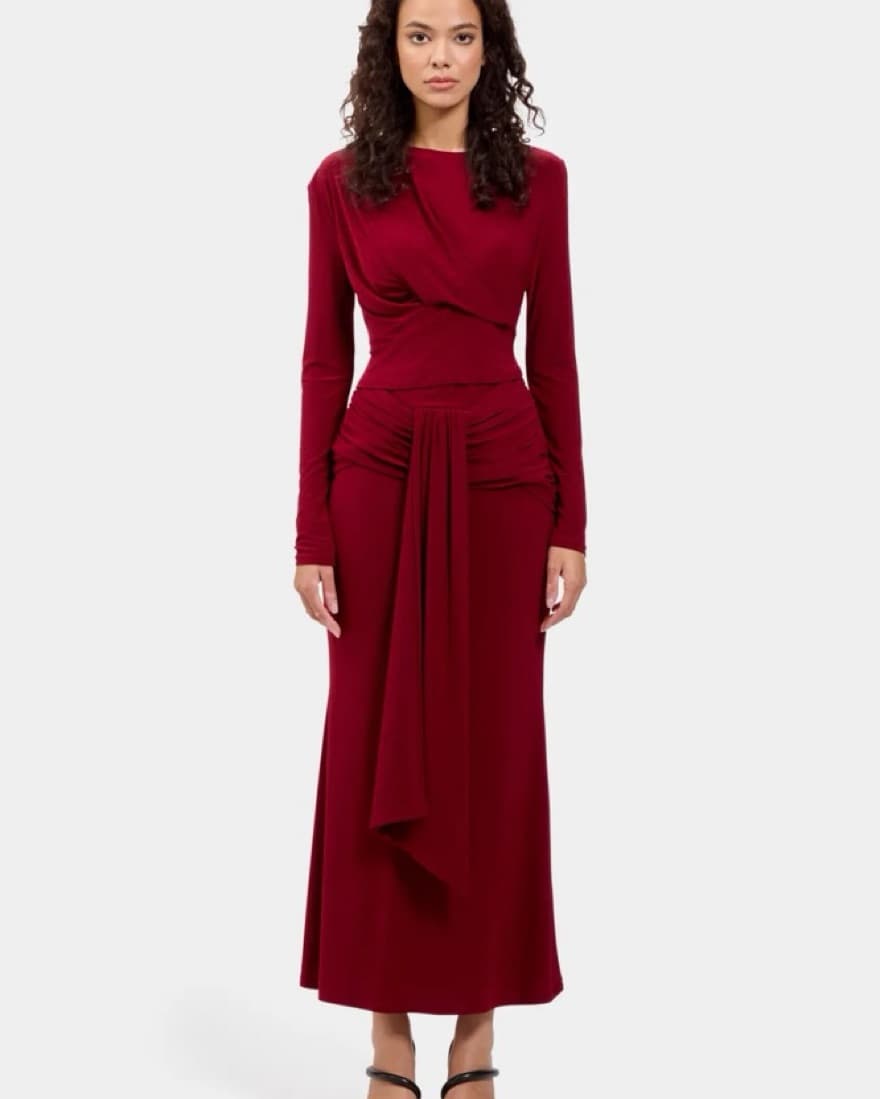 Elegant Crimson Two-Piece Set - Daska - Image 1