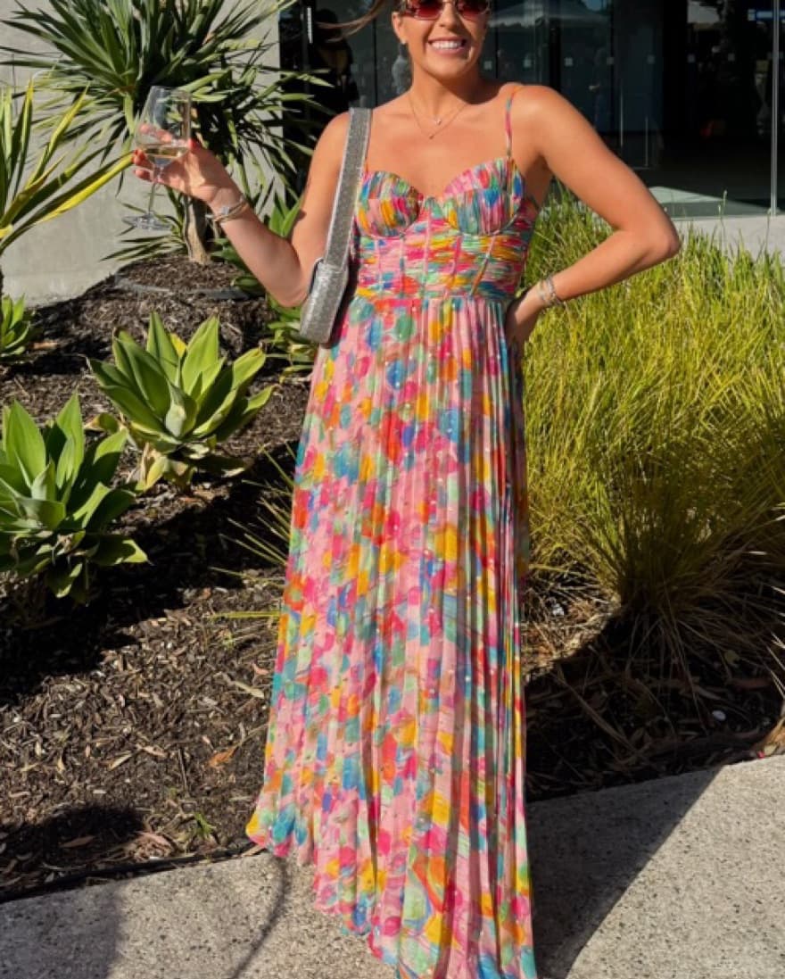 Floral Pleated Dress - Image 2