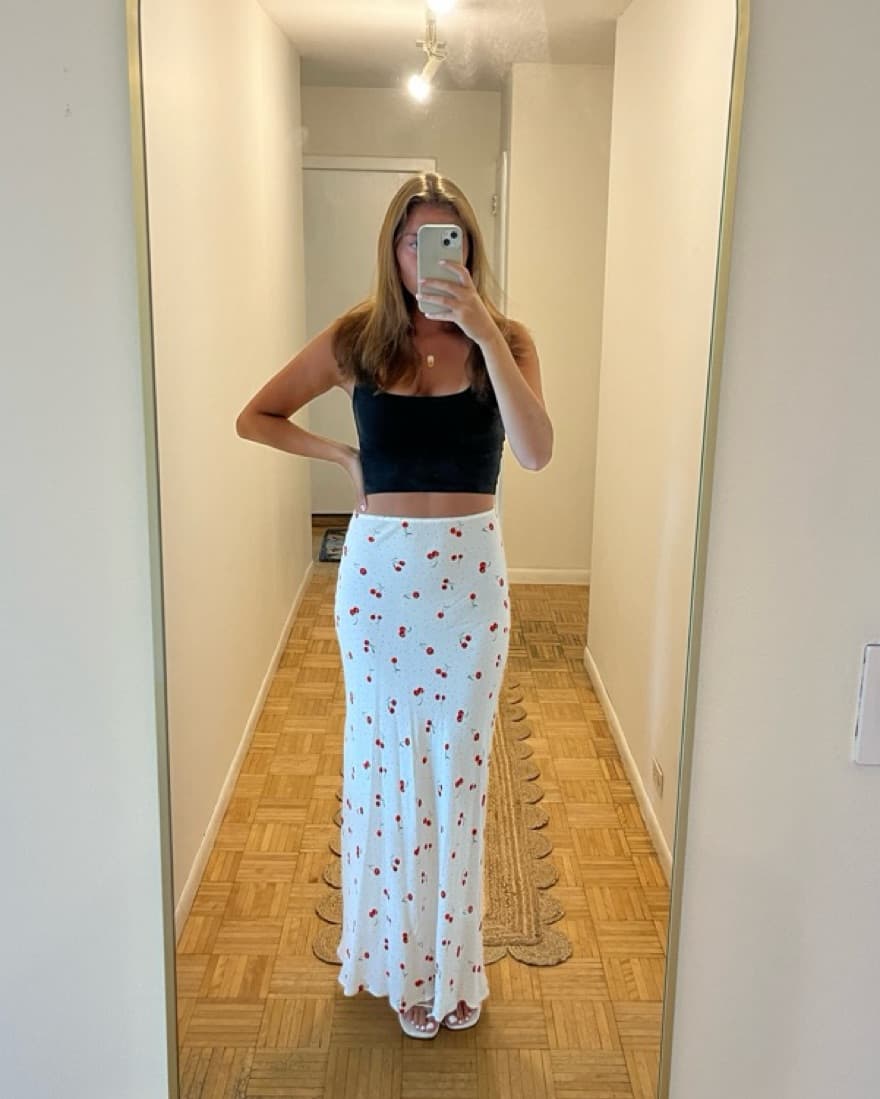 Cherry Print Maxi Skirt - Image 1