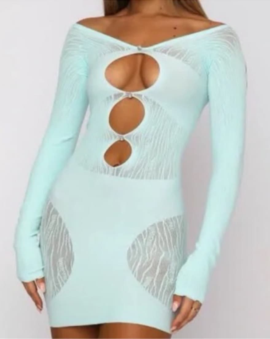 Poster Girl Blue Mini Dress Lookalike - Image 1