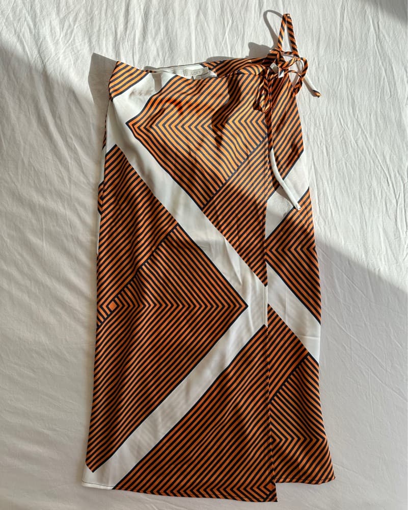 Printed Midi Wrap Skirt - Image 5