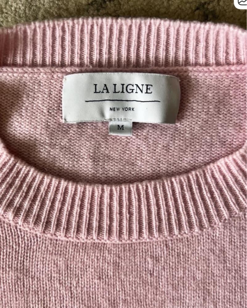 La Ligne Pink Cashmere NY Sweater - Image 3