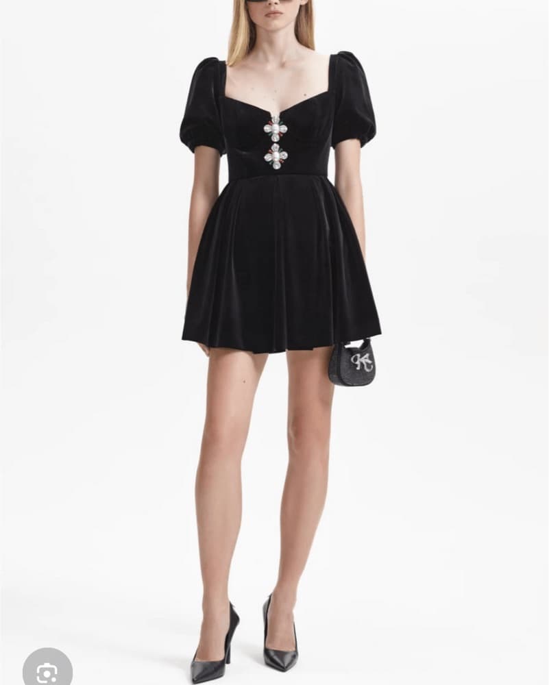 Self portrait Black Velvet Cross Dress - Image 1