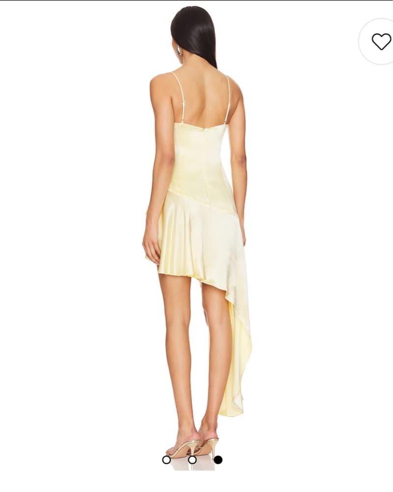 Butter Yellow High Low Dress  - Image 3