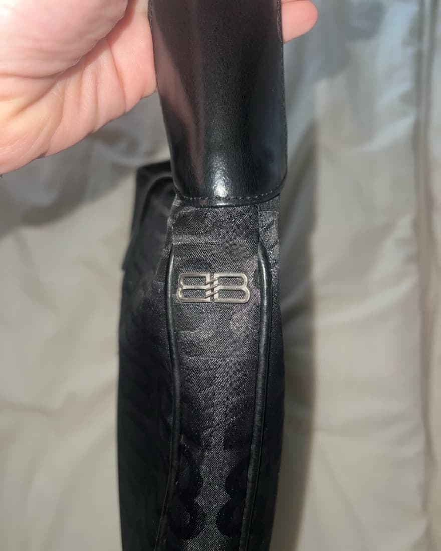 Balenciaga Leather Nylon Shoulder Bag - Image 2