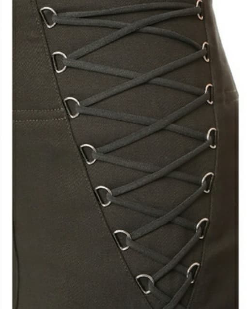 Sleek Lace-Up Mini Skirt - Image 3
