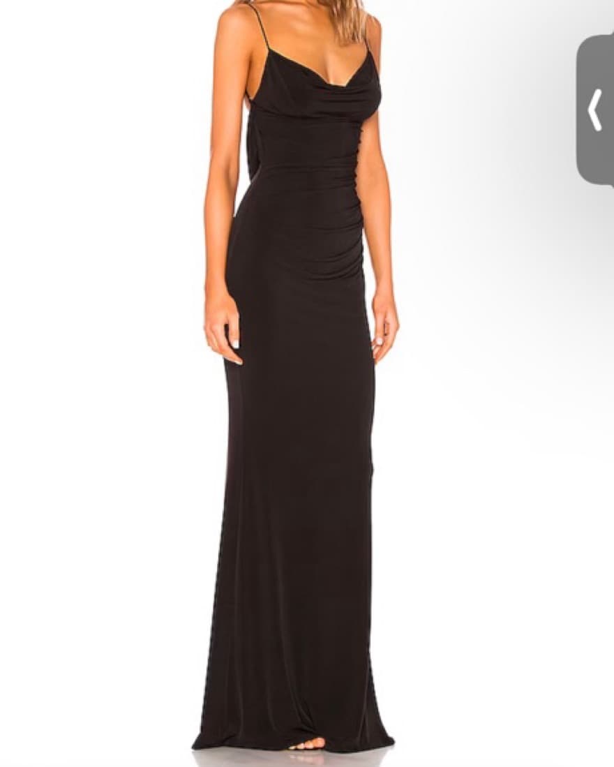 Black Revolve Cowl Neck Formal Dress - Image 1