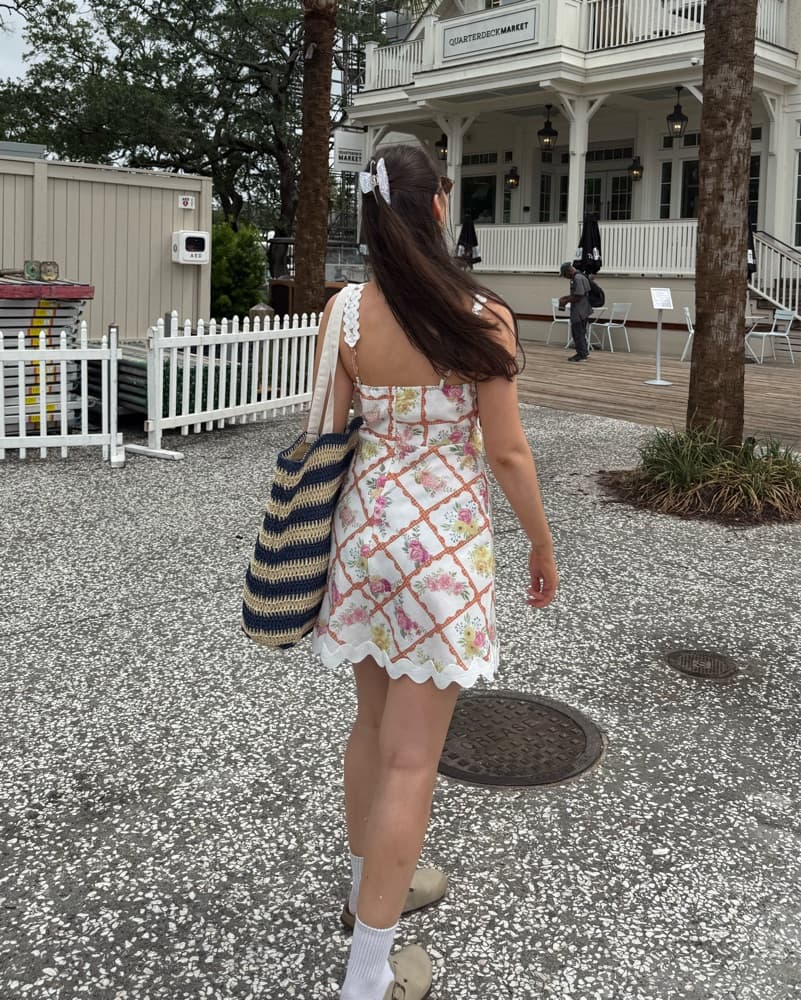 Selfie Leslie White Floral Dress - Image 3