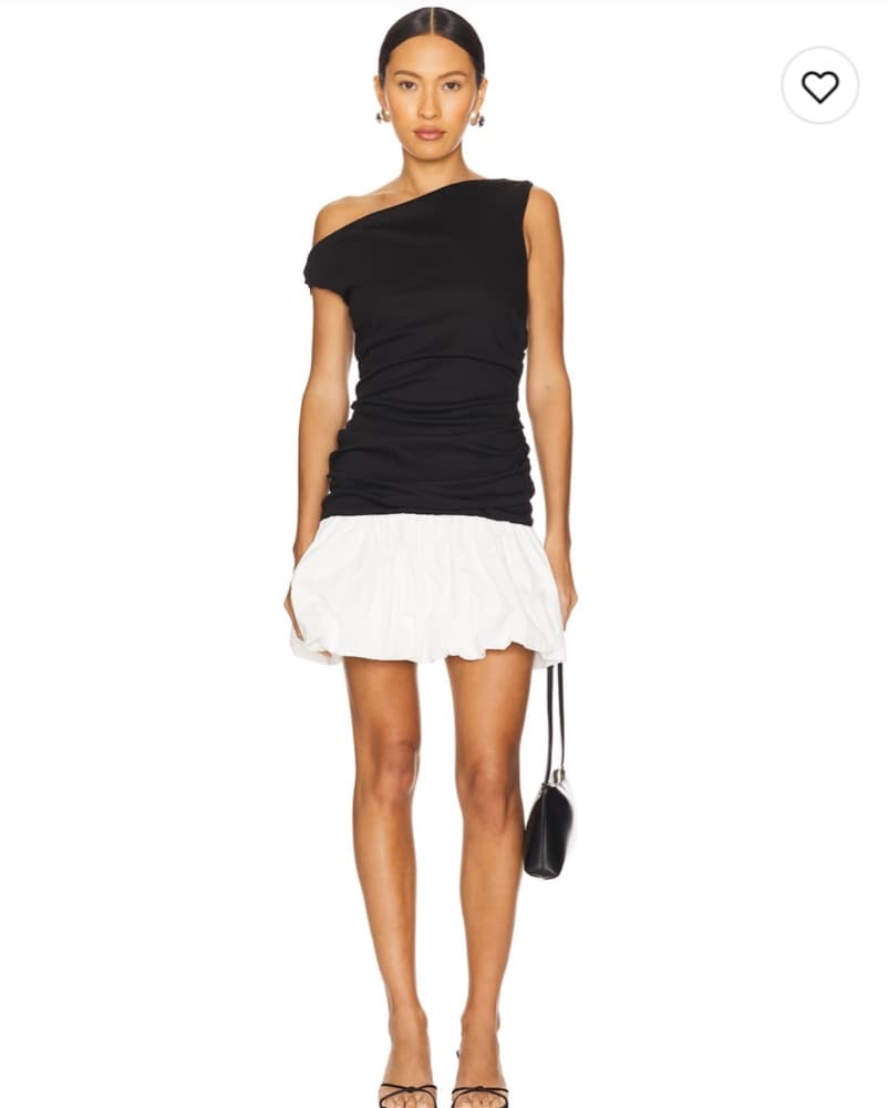 Line & Dot Wesley Mixed Media Mini Dress - Image 1