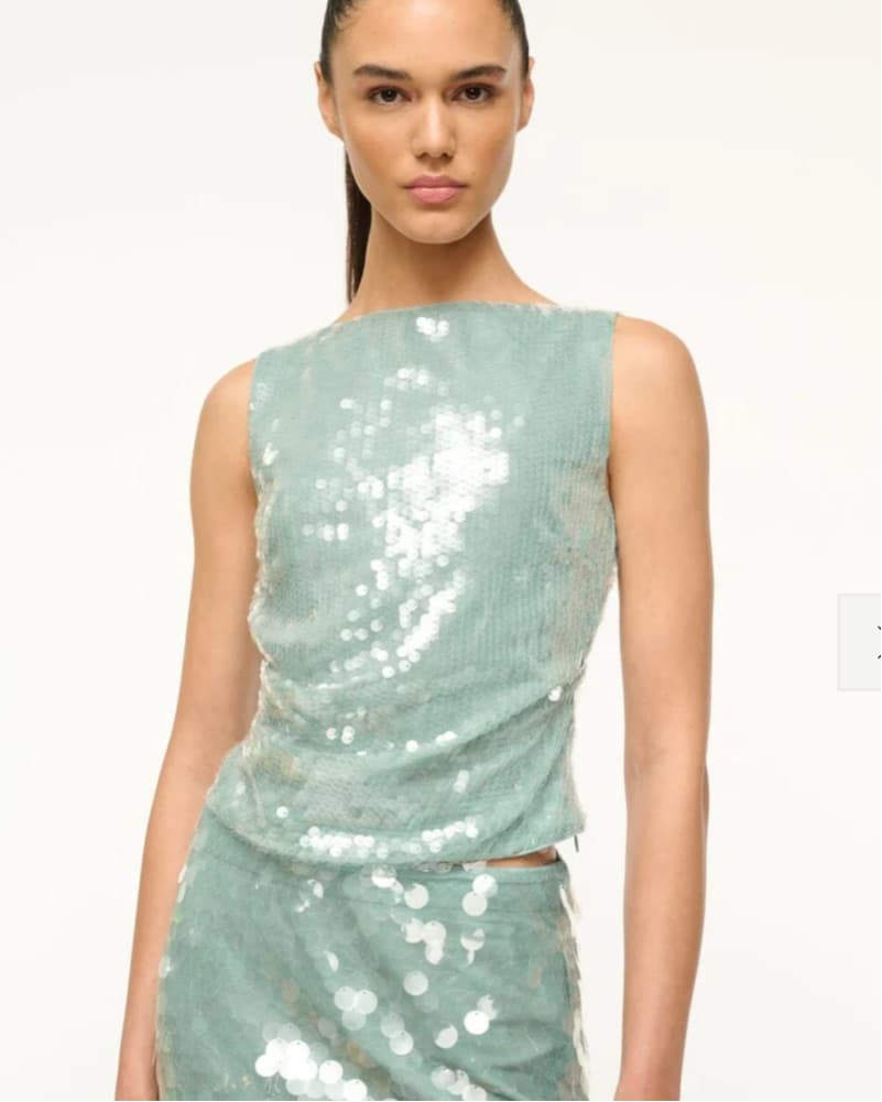 Staud Blue Sequin Top - Image 1