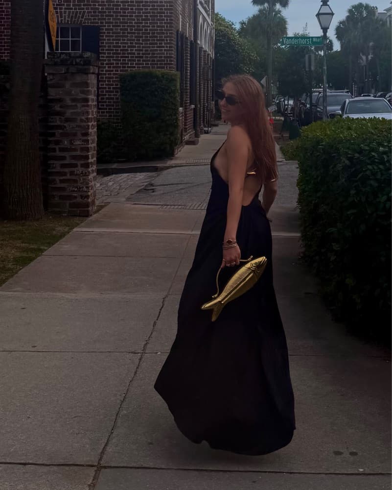 Luciana Deep V Asymmetrical Dress - Image 4
