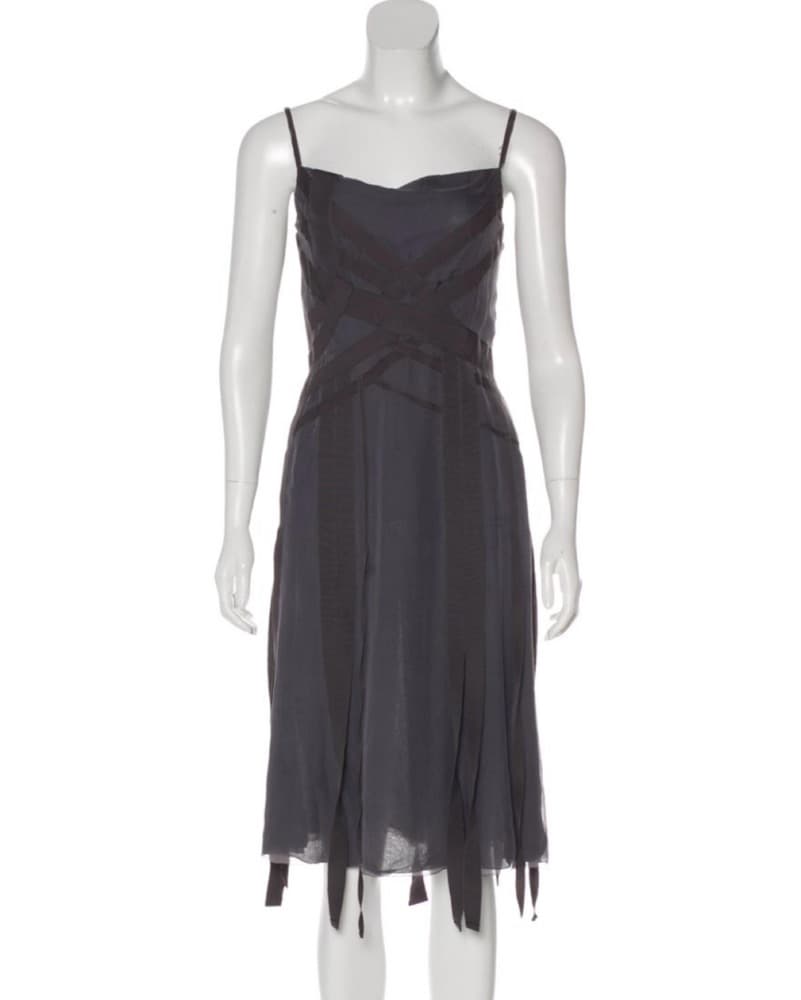 Chanel Archival Silk Midi Dress - Image 1