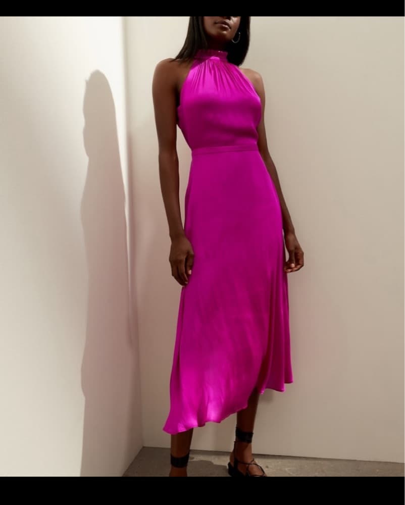 Banana Republic Soft Satin Midi Dress - Image 1